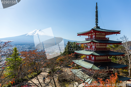 Image of Mountain Fuji and Chureito red pagoda