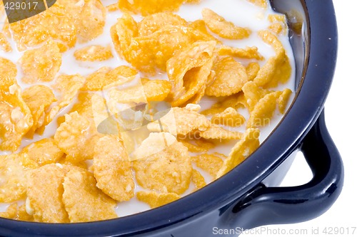 Image of Bowl of Cornflakes with Milk