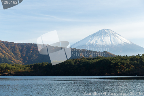 Image of Lake saiko and Mount Fuji