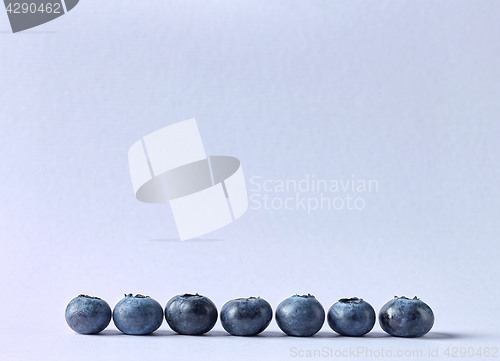 Image of Seven fresh blueberries