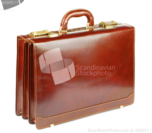 Image of Ginger Leather Briefcase