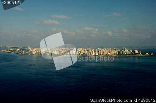 Image of Maldivian Capital from Flight