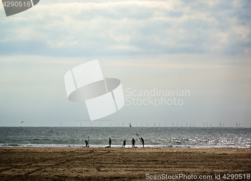 Image of Surfers On Beach 