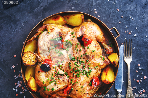Image of Baked chicken with potatoes