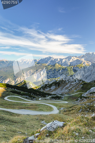 Image of Winding mountain pathway in Bavarian Alps