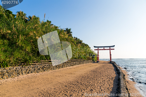 Image of Torii in Aoshima Shrine of Aoshima Island