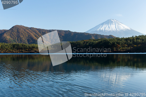 Image of Fuji Mountain and Lake saiko