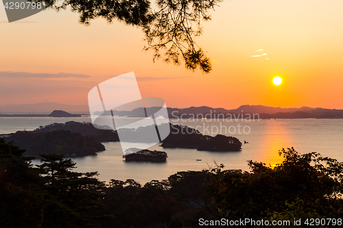 Image of Matsushima at sunrise in Japan
