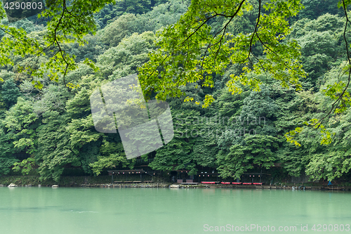 Image of Lake in Japan of arashiyama