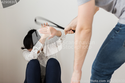 Image of unhappy woman suffering from domestic violence