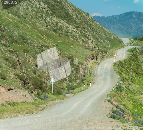 Image of Extreme road in mountains