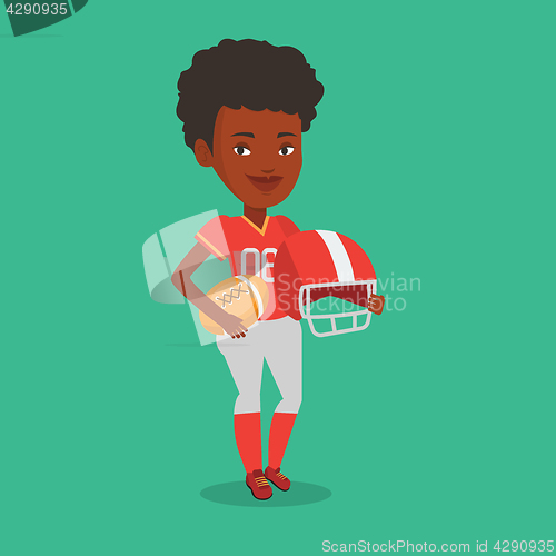 Image of Rugby player vector illustration.