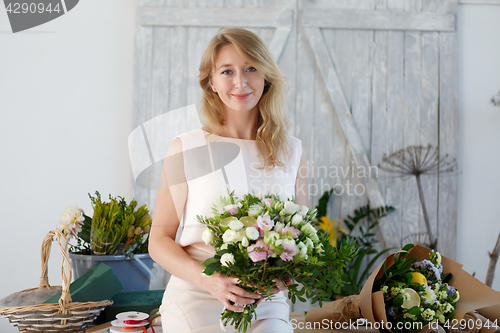 Image of Image of woman with bouquet