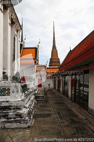 Image of temple with orange and red roof