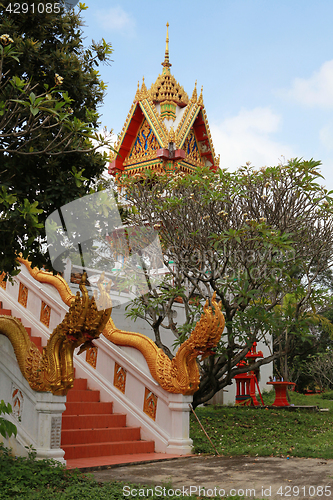 Image of beautiful Buddhist temple gable 