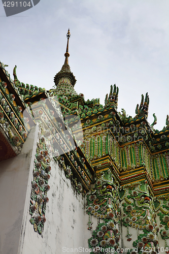 Image of temple with green mosaic