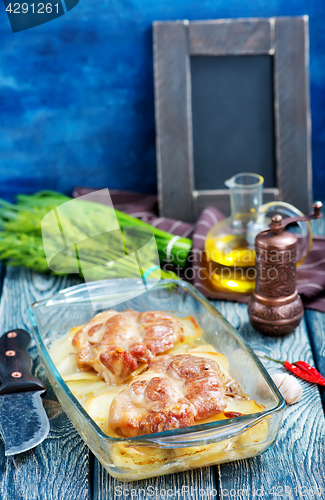 Image of baked meat with potato