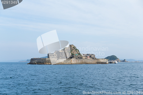 Image of Battleship Island in Nagasaki city of Japan