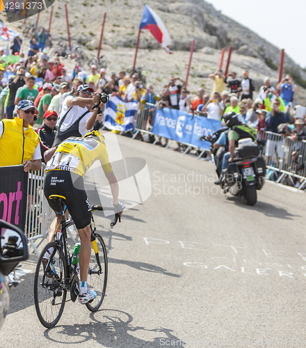 Image of Yellow Jersey on Mont Ventoux - Tour de France 2013