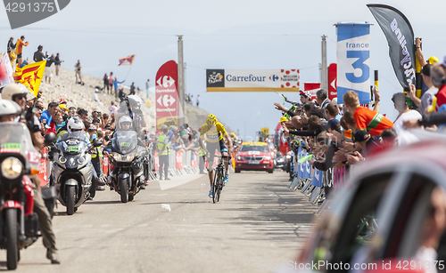 Image of Yellow Jersey on Mont Ventoux - Tour de France 2013