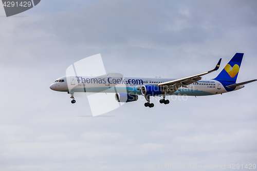 Image of ARECIFE, SPAIN - APRIL, 15 2017: Boeing 757-300 of ThomasCook.co