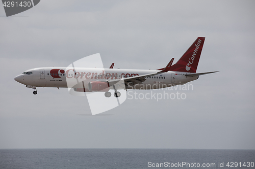 Image of ARECIFE, SPAIN - APRIL, 15 2017: Boeing 737 - 800 of Corendon.co