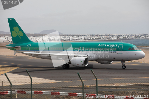 Image of ARECIFE, SPAIN - APRIL, 15 2017: AirBus A320 of Aer Lingus at La