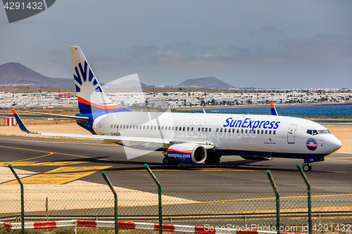 Image of ARECIFE, SPAIN - APRIL, 15 2017: Boeing 737 - 800 of SunExpress 