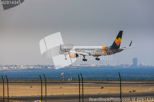 Image of ARECIFE, SPAIN - APRIL, 16 2017: Boeing 757-300 of Condor with t