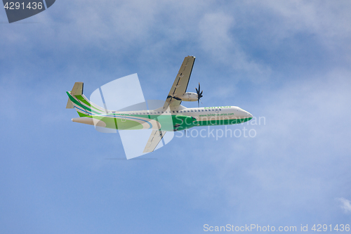 Image of ARECIFE, SPAIN - APRIL, 16 2017: ATR 72 of Binter with the regis