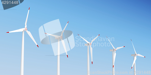 Image of Group of wind turbines