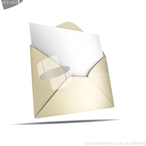 Image of an envelope with a blank letter