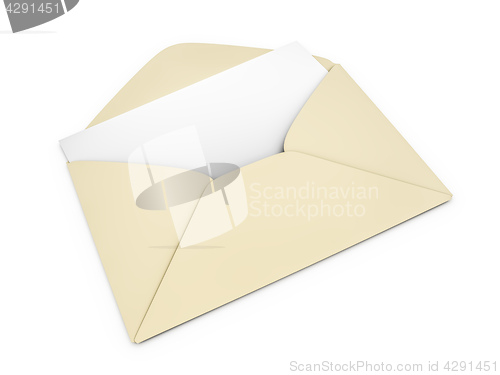 Image of an envelope with a blank letter