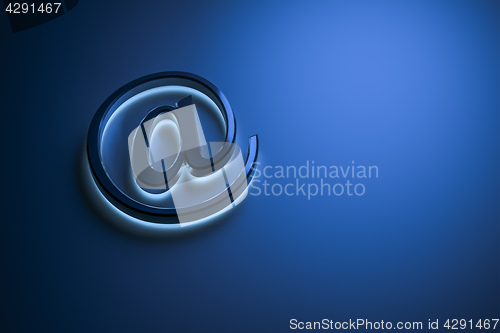 Image of blue email sign