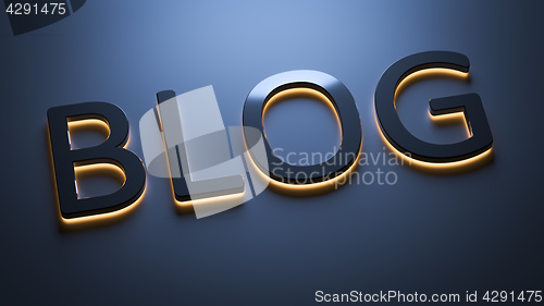 Image of the word blog in neon lights