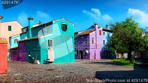 Image of Bright colored houses