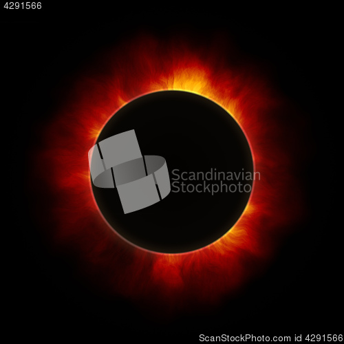 Image of the beginning of a solar eclipse