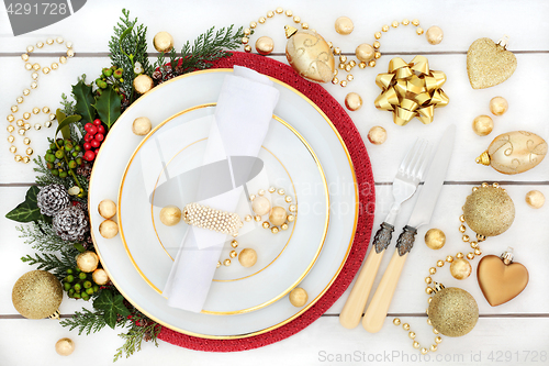 Image of Christmas Dinner Place Setting
