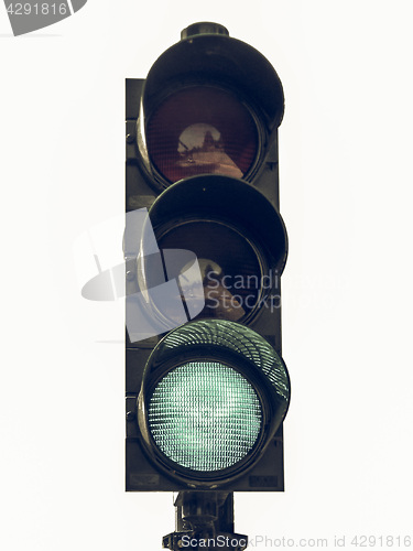 Image of Vintage looking Green light