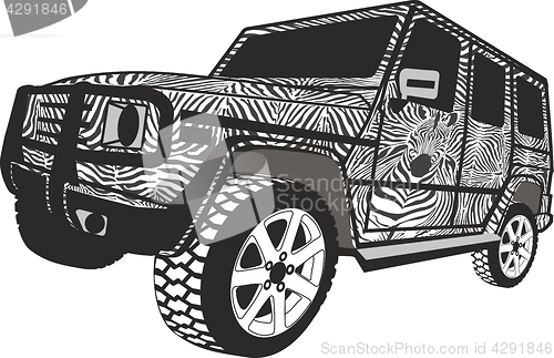 Image of Zebra Offroad car