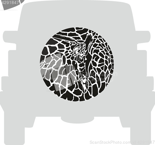 Image of Wheel Cover - Giraffe