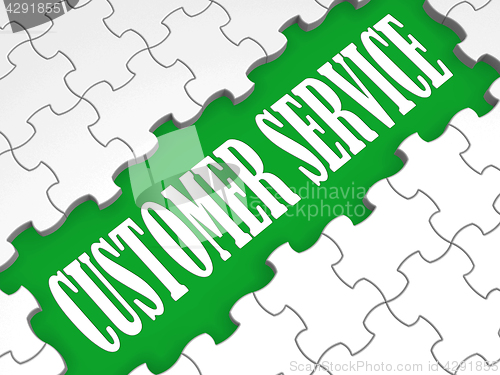 Image of Customer Service Puzzle Shows Technical Support
