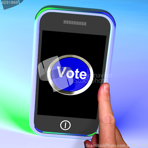 Image of Vote Button On Mobile Shows Options Or Choices