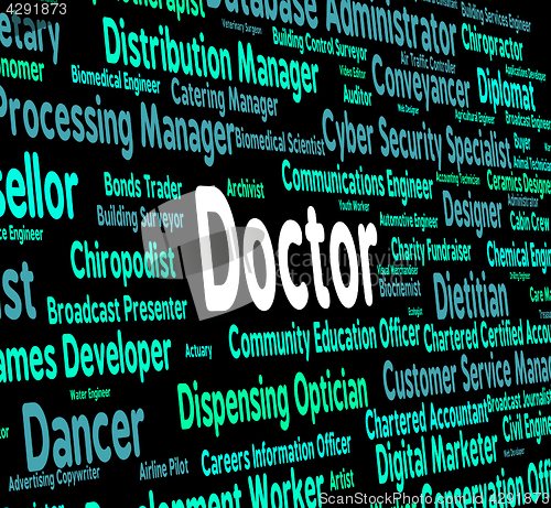 Image of Doctor Job Indicates General Practitioner And Md