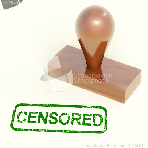 Image of Censored Stamp Shows Censorship Or Prohibited