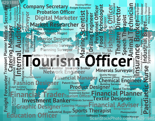 Image of Tourism Officer Shows Vacation Recruitment And Administrators
