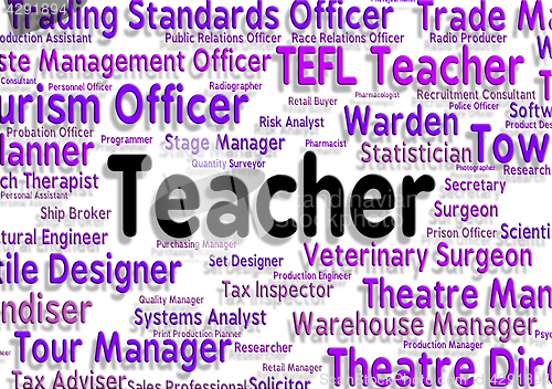 Image of Teacher Job Indicates Give Lessons And Career