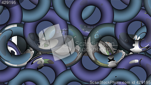 Image of Abstract 3d rings background