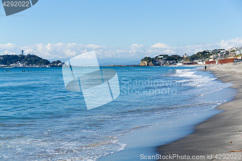 Image of Yuigahama coast of Shonan of Japan
