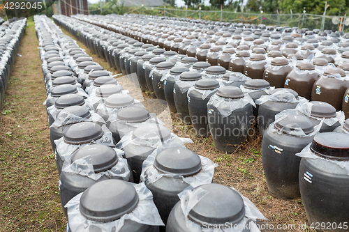 Image of Row of Vinegar Barrel